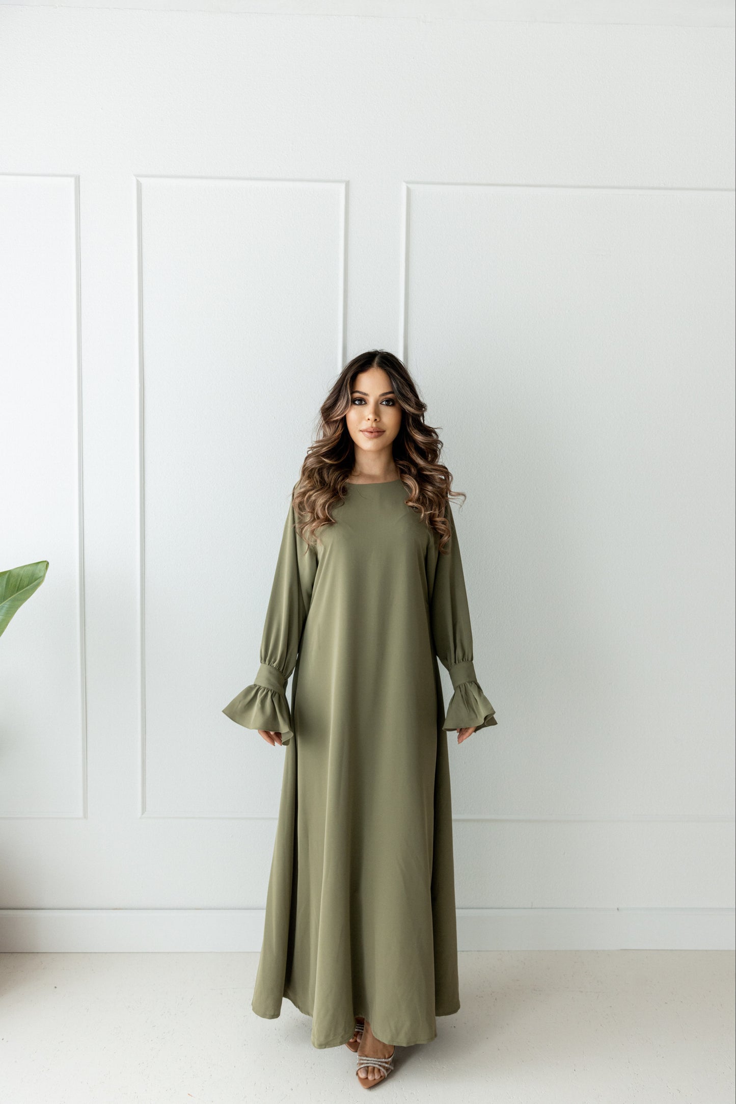 Abaya Rosa x Moss Green